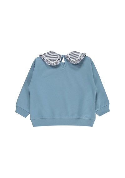 Civil Girls Civil Kız Çocuk Yakası Fırfırlı Sweatshirt 2 İp Uzun Kol Bebe Yaka Okul Kreş Ve Günlük Kullanım - Mavi İndigo Civil Girls Civil Kız Çocuk Yakası Fırfırlı Sweatshirt 2 İp Uzun Kol Bebe Yaka Okul Kreş Ve Günlük Kullanım - Mavi İndigo