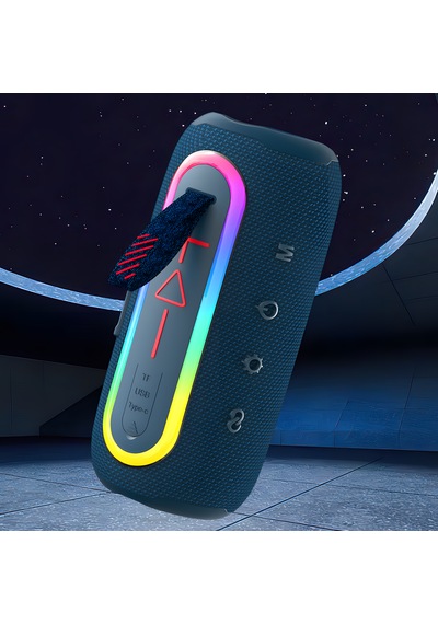 İdragon Flıp 6 Max Mavi Bluetooth Hoparlör Rgb Işıklı, Fm Radyo, Ipx6 Suya Dayanıklı, 6 Saat, 8w X2