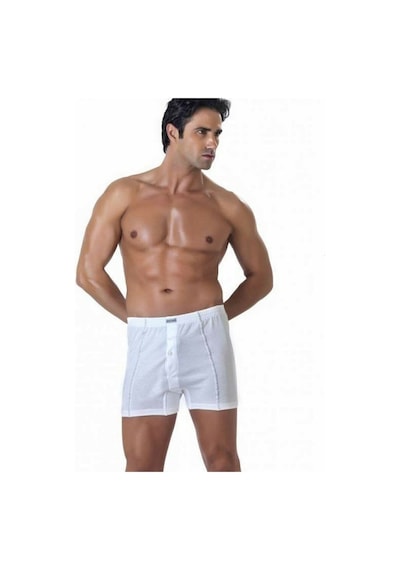 Pierre Cardin 116 Erkek Penye Boxer % 100 Pamuk -Beyaz - L Beyaz