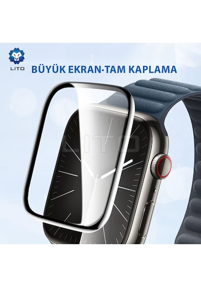 Lito Apple Watch Uyumlu  Ekran Koruyucu, Full Yapışkanlı 41 Mm