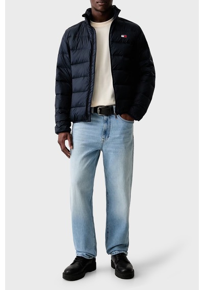 Tommy Jeans Kapitoneli Relaxed Fit Dik Yaka Mont Erkek Mont Dm0dm23231 C1g Lacivert