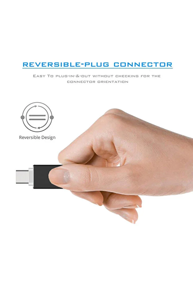 Type C Usb 3.1 To Usb 3.0 Şarj Data Çevirici Dönüştürücü Adaptör Data Cable Otg Adapter 1 Adet Black, Type-c