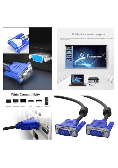 Es-vga 30 15 Pin Filtreli 30 Metre Vga Kablosu