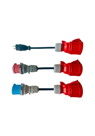 TP Electric Araç Şarj İstasyonları İçin 3'lü Adaptör Dönüştürücü Set