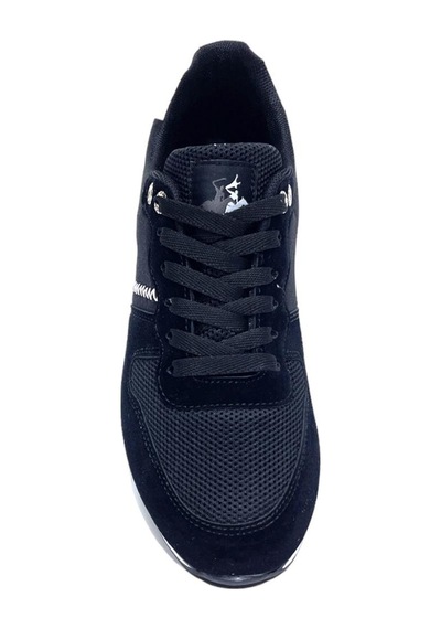 Erkek Günlük Casual Sneaker Ayakkabı Leona Siyah-beyaz-siyah - Beyaz Siyah - Beyaz