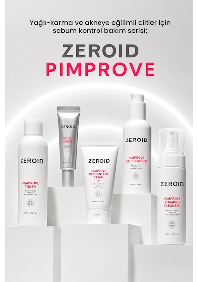 Akneye Eğilimli Ciltler İçin Yağ-nem Dengesi Sunan Temizleme Köpüğü Zeroıd Pimprove Foaming Cleanser