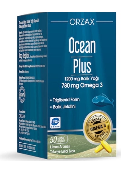 Ocean Plus 1200 Mg Omega3 Balık Yağı 50 Kapsül