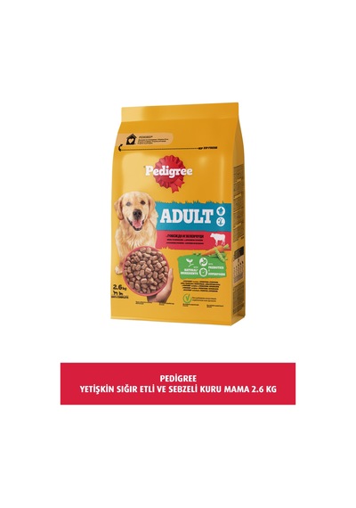 Pedigree Sığır Etli ve Sebzeli Yetişkin Kedi Maması 2600 G