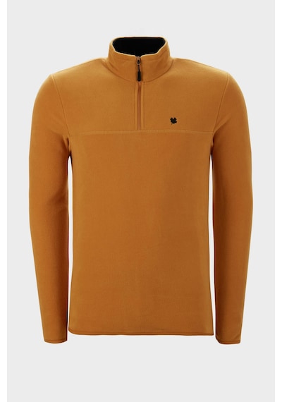 Buratti Slim Fit Anti-Pilling Tüylenme Yapmayan Bato Yaka Kışlık Şardonlu Erkek Polar 5906001 Hardal