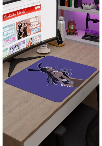 Bunny Girl Senpai Anime V2 - 48x40 Xl Gaming Kauçuk Kaymaz Taban Mouse Pad Fare Altlığı