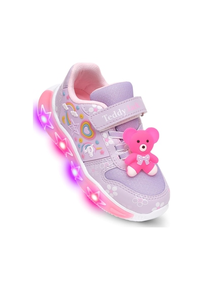 Kaptan Junior Kız Çocuk Işıklı Spor Sneaker Yürüyüş Ayakkabı Ptjck 700 Mor