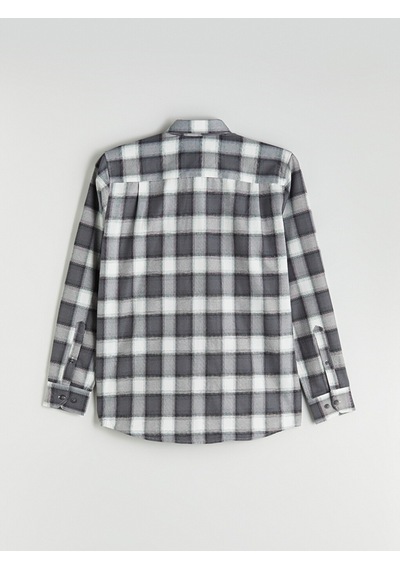 Lcwaıkıkı Classic Siyah Regular Fit Uzun Kollu Ekose Erkek Gömlek