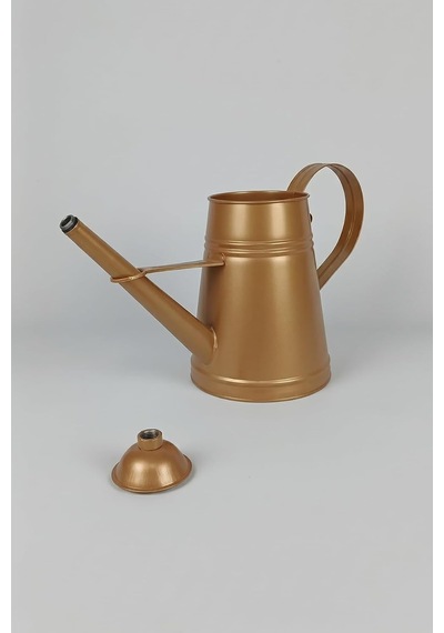 Tr Stella 3 Litre Metal Çiçek Bahçe Sulama Kabı Modern Dekoratif Çok Amaçlı Sulak Bakır