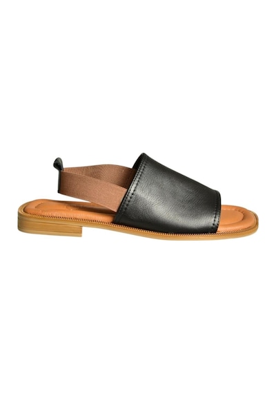 Fox Shoes U944704203 Siyah Hakiki Deri Kadın Sandalet Siyah-hakiki Deri