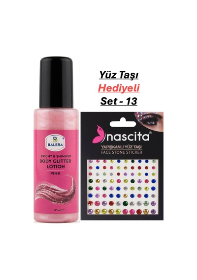 Vücut Losyonu Pembe Simli 125 Ml & Yüz Taşı Hediyeli-13