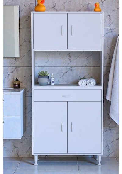 Eliusta Nordi 4 Kapak 2 Raflı Beyaz Dolap 80x173x32,5 Cm Çekmeceli Çok Amaçlı Banyo/mutfak Dolabı Beyaz Eliusta Nordi 4 Kapak 2 Raflı Beyaz Dolap 80x173x32,5 Cm Çekmeceli Çok Amaçlı Banyo/mutfak Dolabı Beyaz