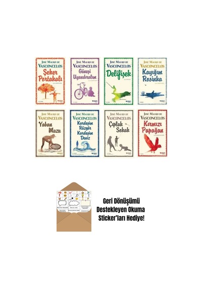 Jose Mauro De Vasconcelos 8 Kitap Set + Okuma Sticker'ları