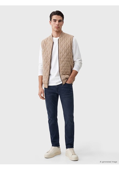 Lcwaıkıkı Classic Bej Regular Fit Kolej Yaka Erkek Triko Yelek