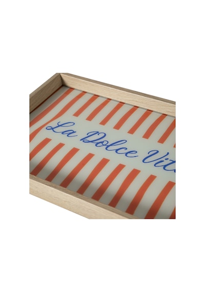 Mudo Home La Dolce Vıta Dekoratif Tepsi 31x42 Cm Turuncu