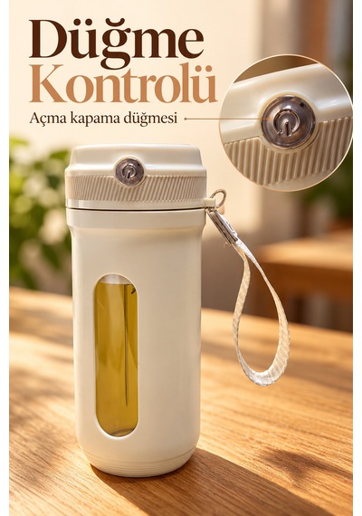 Düğme Kontrollü Şarjlı Meyve Blenderı 350 Ml - Lisinya Çok Renkli