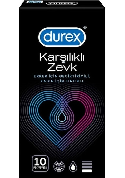 Durex Karşılıklı Zevk ve Tırtıklı Prezervatif 10'lu