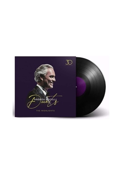 Andrea Bocelli Duets The Highlights 30th Anniversary 33 Rpm Vinil Lp Plak