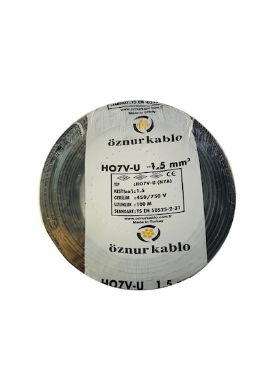 1,5 Mm2 Nya Tek Damar Siyah 100m Standart