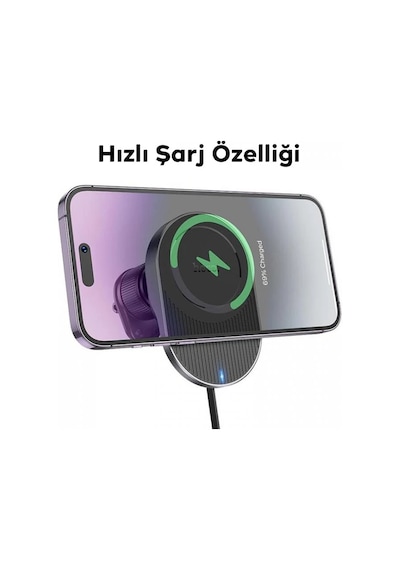 Hoco Hw12 Kablosuz Şarjlı Araç İçi Havalandırma Manyetik Telefon Tutucu- 5775 Renkli