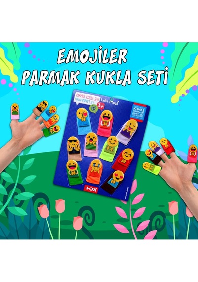 Tox  Emojiler  10  Parça  Parmak  Kukla  .  Eğitici  Oyuncak  T106