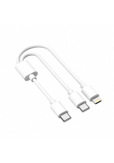 3 Uçlu Hızlı Şarj Kablosu 100w Type-c Lightning Çoklu Şarj Aleti Kablosu 50 Cm Beyaz