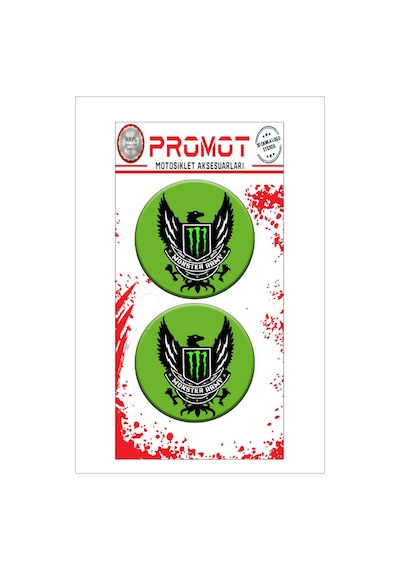 Damla Logo Sticker Monster Kabartmalı 5x5cm 11 Nötr