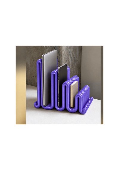 Cora Dekoratif Çoklu Laptop / Dergi / Tablet Standı - Metalik Mor