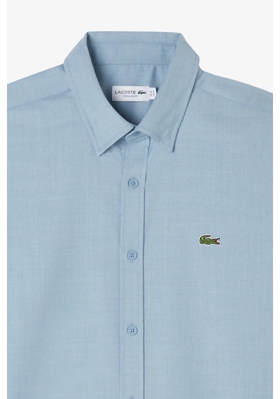 Lacoste Men's Regular Fit Erkek Düğmeli Gömlek Yaka Mavi Gömlek