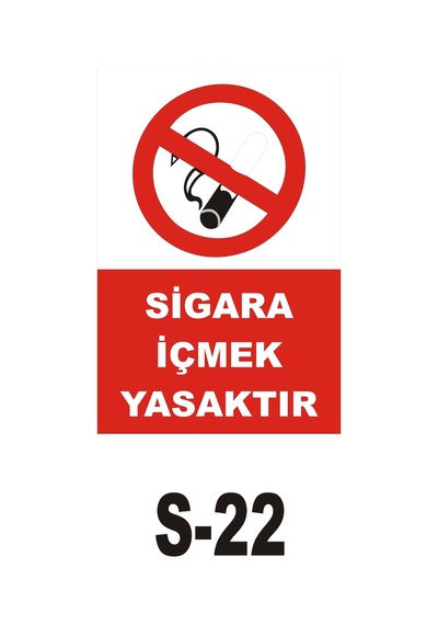 Pvc Dekota Uyarı - Ikaz Levhası Sigara Içmek Yasaktır