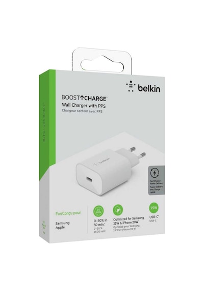 Belkin Boost Charge 25W Usb-C Şarj Cihazı Akıllı Cihaz Voltaj Alg