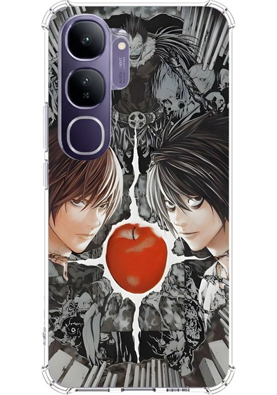 Vivo V40 Lite Uyumlu Death Note Kapak Tasarımlı Baskılı Silikon Kılıf Renkli