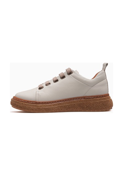 Mammamia Kadın Deri Günlük Sneaker Ayakkabı 26y D26ya-7750 Bej Bej