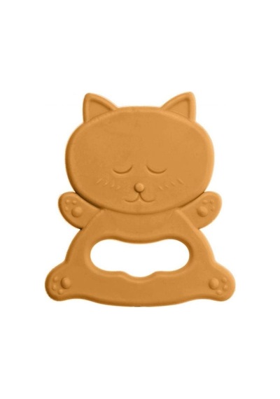 Bambino Kauçuk Yumuşak Diş Kaşıyıcı Turuncu Kedi Turuncu