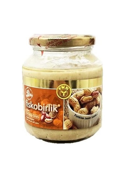 Fiskobirlik Şekerli Yerfıstığı Ezmesi Cam Kavanoz 300 Gram 0.75 LT - 2.5 LT - 12 KG