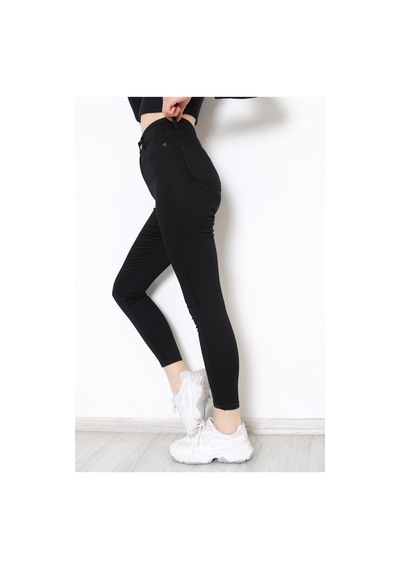 Mokashopin - Cepli Dar Paça Solmayan Pantolon Siyah - 1824.1431. 001