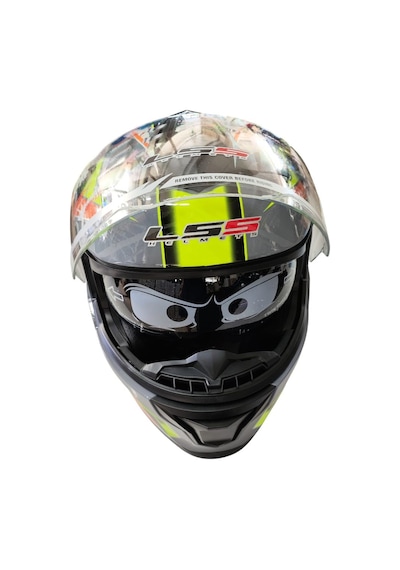 Ls5 Helmets Çeneden Açılır Kask Vizörlü Nardo Gri - Sarı Gri