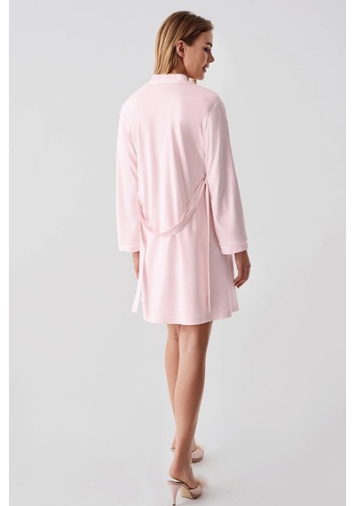 Kocabey 324 Kadın 4'lü Sabahlıklı Şorlu Pijama Takımı Pembe