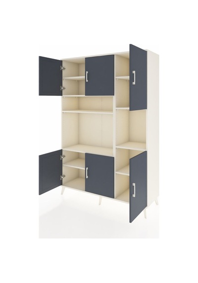 Hyperion Dolap 9 Raflı 6 Kapaklı 132x44x195 Aytaşı-antrasit/a... Aytaşı