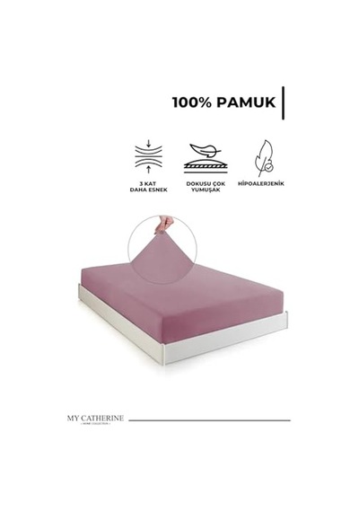 Çarşaf Hıpoalerjenık 100 Pamuk Penye Kumaş Lila 120x200 Cm Luxcarsaf Genel