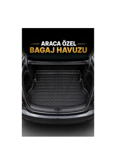 Tesla Model 3 2017+ Araca Özel Bagaj Havuzu + Universal Havuzlu Paspas Takımı 3d