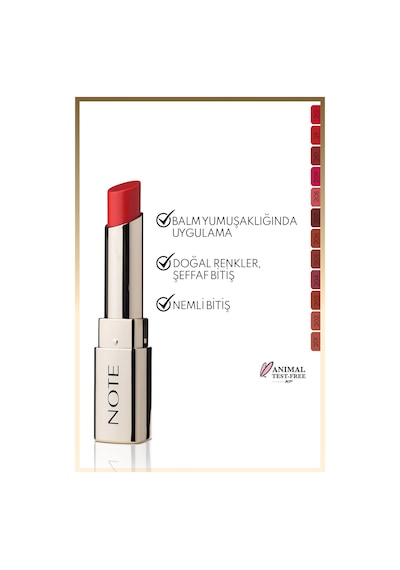 Note Cosmetics Iconic Sheer Lipstick Nemlendirici Parlak Ruj 211 Fearless Nemlendirici Parlak Ruj - Kırmızı 211