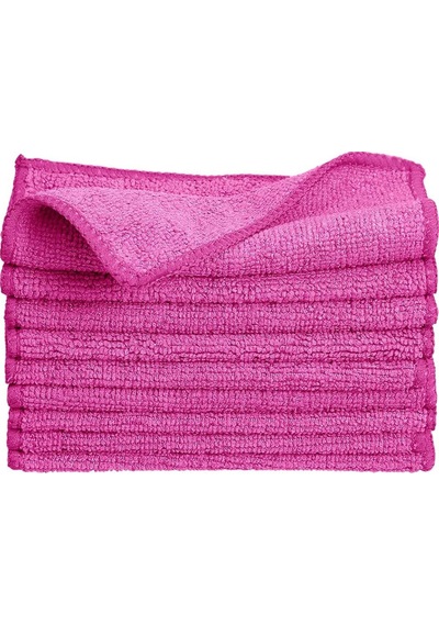 Mikrofiber Temizlik Bezi Pro Pembe 40x40 Cm - 20 Adet Şeffaf