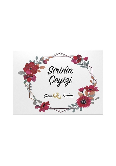 Gelin Çeyiz Koli Etiketi 5 Adet A4 Ebat Baskılı Sticker Diğer
