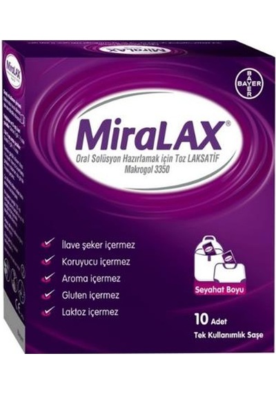 Miralax Oral Solüsyon Makrogol 3350 10 Saşe