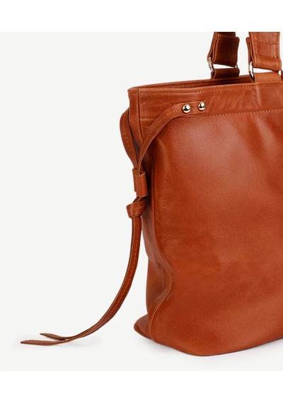 Yargıcı Kolon Detaylı Deri Omuz Çanta 25kkcn3076x 057 Kahverengi